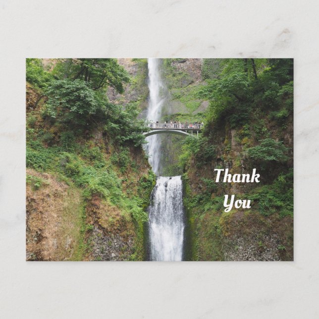Postal Multnomah Falls Gracias Postcard (Anverso)