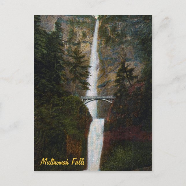Postal Multnomah Falls Postcard (Anverso)