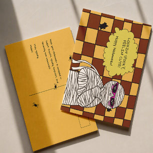 Postal Mummy de Halloween que se ve espeluznante pero se