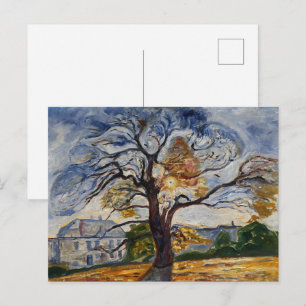 Postal Munch El Árbol de Roble Arte de la Naturaleza Expr