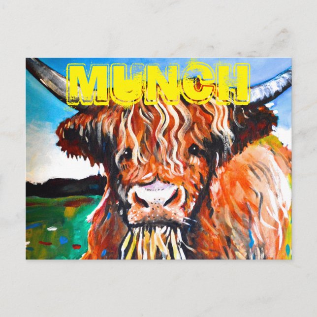 Postal Munch The Highland Coo (Anverso)