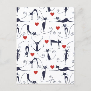 Postal Mundo del amor del gato