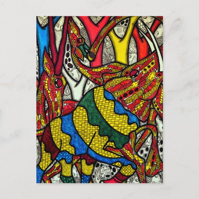 Postal Mundo del elefante (Anverso)