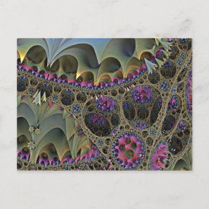 Postal MUNDO FLORAL DE ARTE fractal