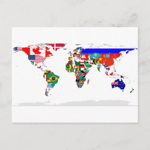 Postal mundo marcado