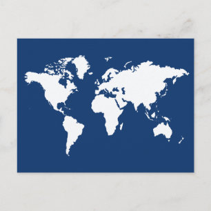 Postal Mundo Navy Elegante