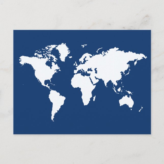 Postal Mundo Navy Elegante (Anverso)