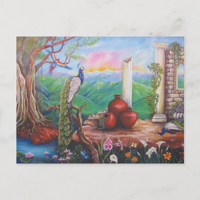 Postal Mundo perdido (Anverso)