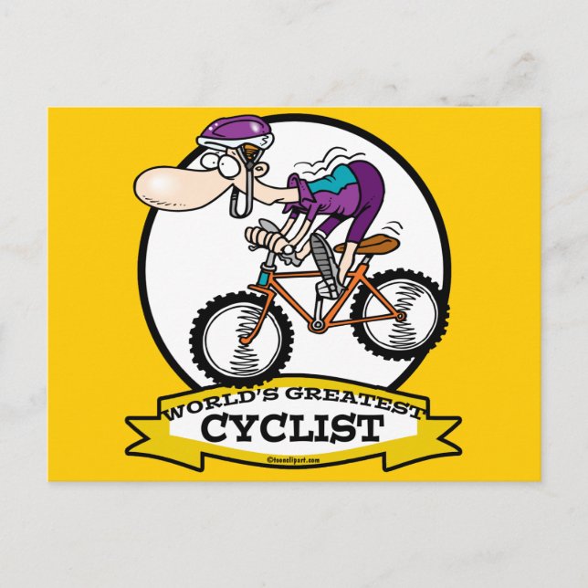 POSTAL MUNDOS MÁS GRANDES PERSONALIZADOS DE CICLISTAS (Anverso)