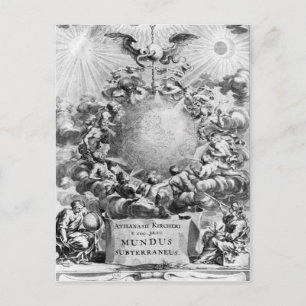 Postal Mundus Subterraneus' por Athanasius Kircher