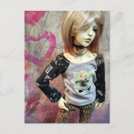 Postal Muñeca asiática unida a bolas, floja de zona delga