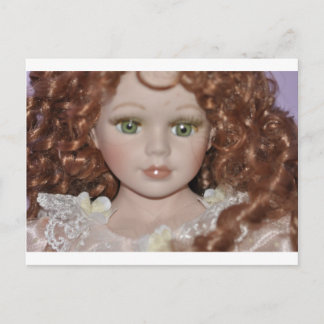 Postal Muñeca cabelluda rizada