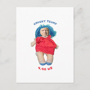 Postal Muñeca Chucky Donald Trump