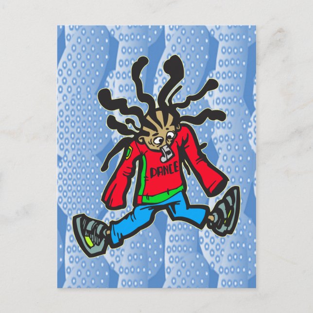 Postal Muñeca de baile callejero (Anverso)