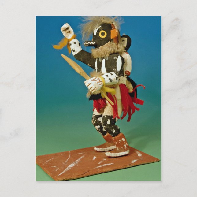 Postal muñeca Kachina, nativo americano (Anverso)