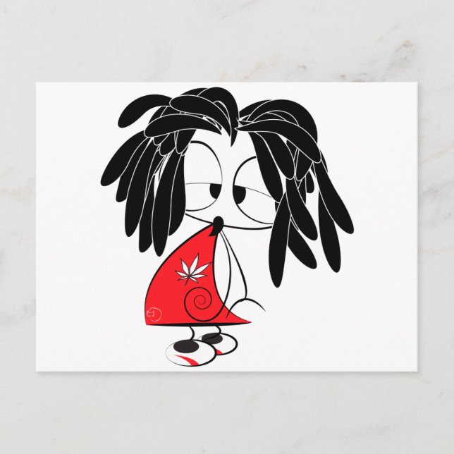 Postal muñeca Rastaman (Anverso)