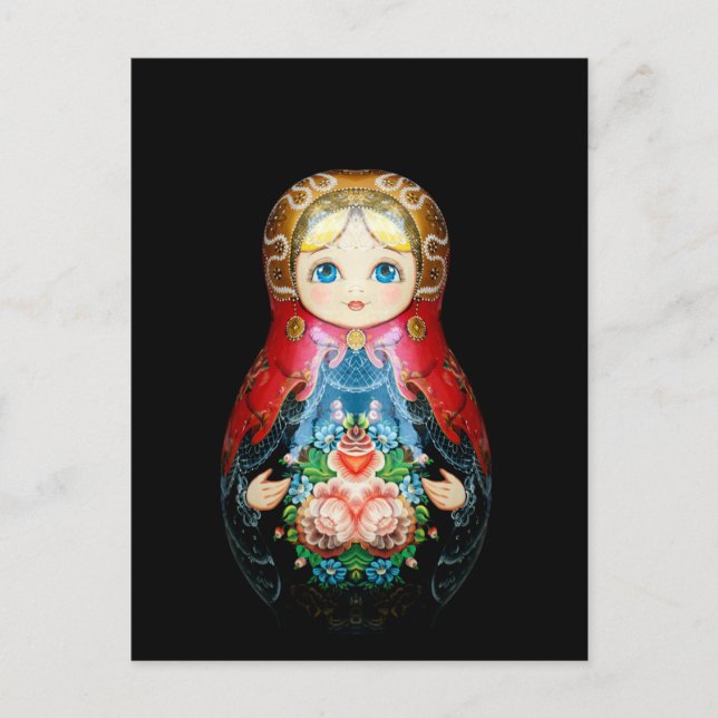 Postal Muñeca rusa única (Anverso)