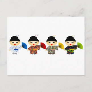 Postal Muñecas del geisha