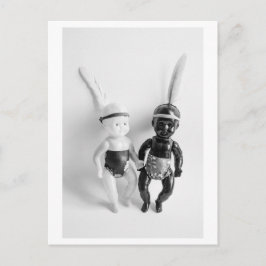 Postal Muñecas Indias en Blanco y Negro