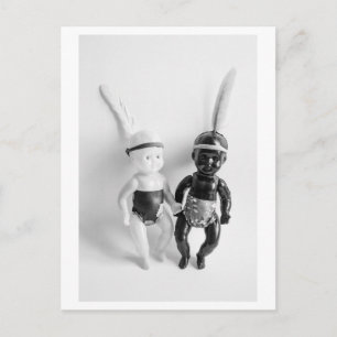 Postal Muñecas Indias en Blanco y Negro