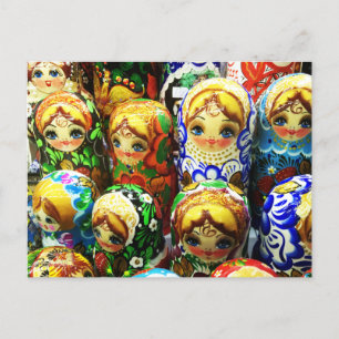 Postal Muñecas Matryoshka Recuerdo Foto