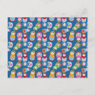 Postal Muñecas Retro Matryoshka