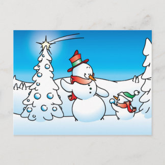 Postal Muñeco de nieve