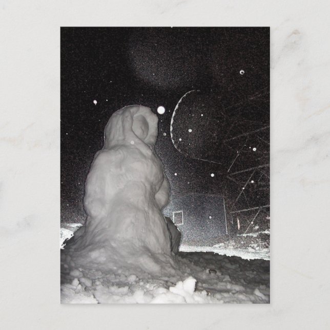 Postal muñeco de nieve (Anverso)