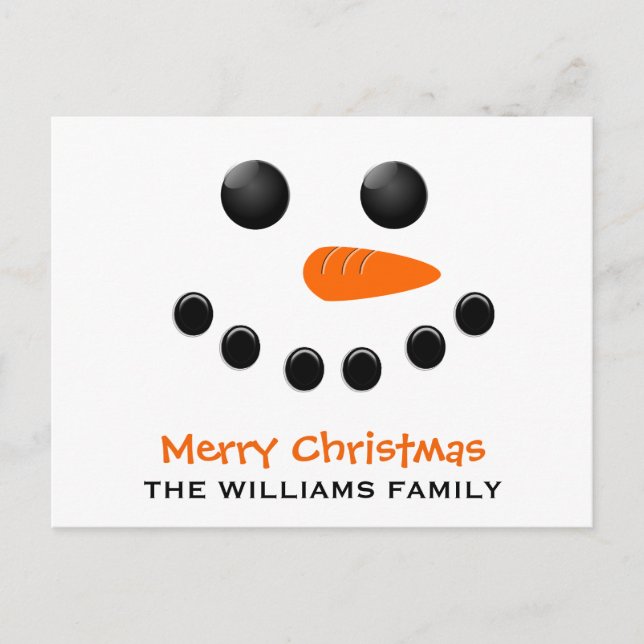 Postal Muñeco de nieve (Anverso)