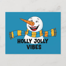 Postal Muñeco de Nieve Holly Jolly Vibes