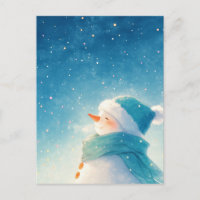 Muñeco de Nieve Sonriente y Caprichoso Bajo el Cie