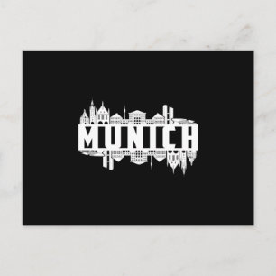 Postal Munich Alemania City Cityscape Idea divertida de r