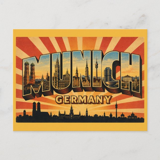 Postal Múnich Alemania Frauenkirche (Anverso)