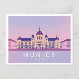 Postal Munich Alemania Pastel Travel Design