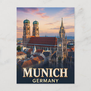Postal ✈️ Múnich Alemania Regalo de viaje 🏛️
