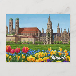 Postal Munich Alemania Viaje
