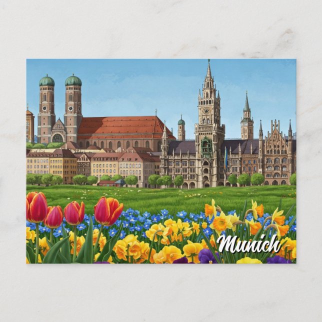 Postal Munich Alemania Viaje (Anverso)