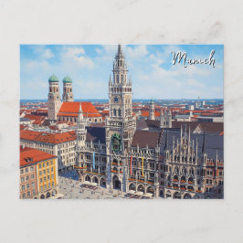 Postal Munich Marienplatz Alemania