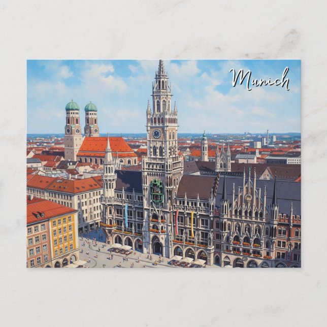 Postal Munich Marienplatz Alemania (Anverso)