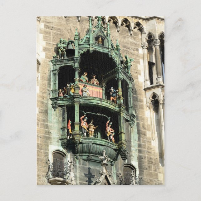Postal munich neues rathaus glockenspiel (Anverso)