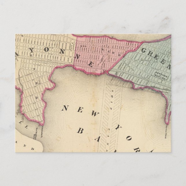 Postal Municipio de Bayonne Greenville (Anverso)