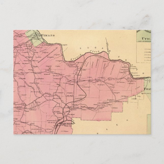 Postal Municipio de French Creek (Anverso)