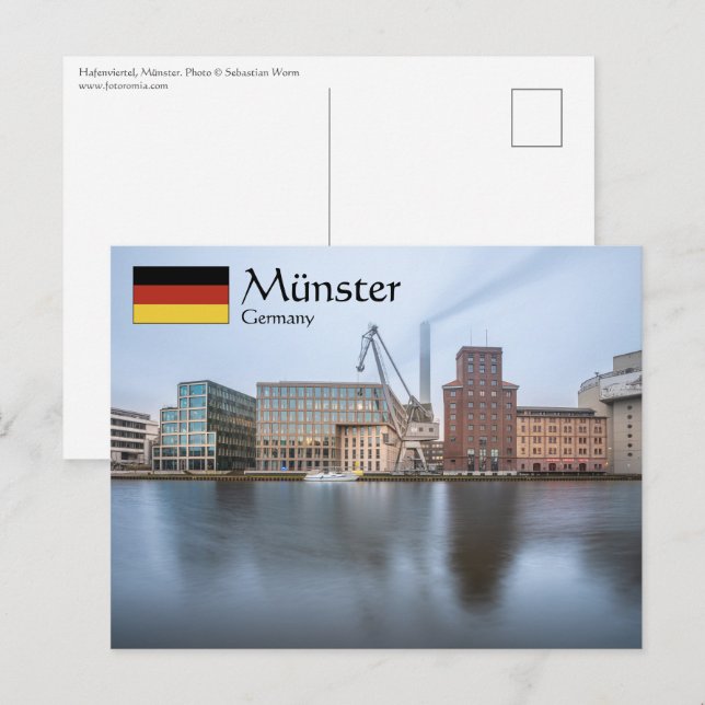 Postal Münster Alemania (Anverso / Reverso)