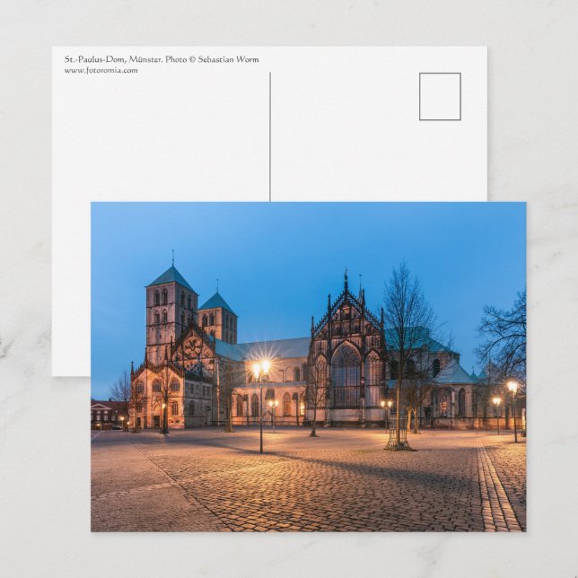 Postal Münster Alemania (Anverso / Reverso)