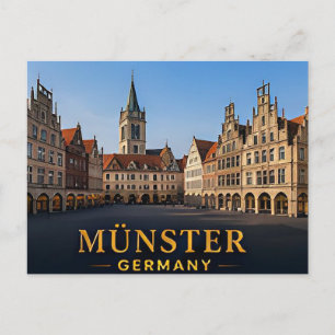 Postal Münster Alemania Ciudad Histórica Destino de Viaje