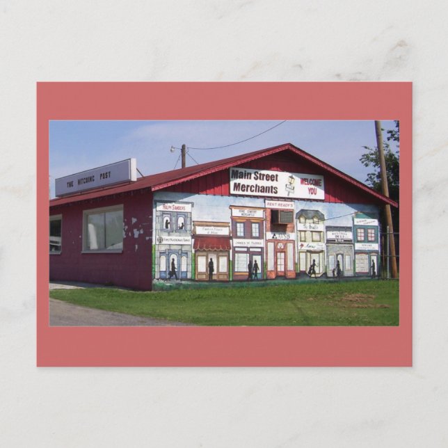 Postal Mural de Comerciantes de Main Street (Anverso)