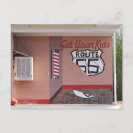 Postal Mural de la peluquería en la Ruta 66, Nuevo México