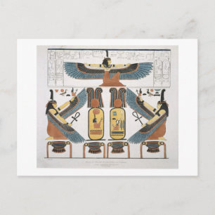 Postal Mural de las tumbas de los reyes en las abuelas, d