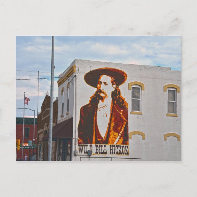 Postal Mural de Wild Bill Hickok, Abilene, Kansas (Anverso)