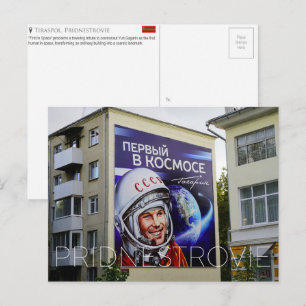 Postal Mural de Yuri Gagarin, Tiraspol, Priednestrovie Vi